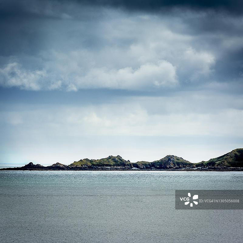 法国布列塔尼潘波尔附近的海岸图片素材