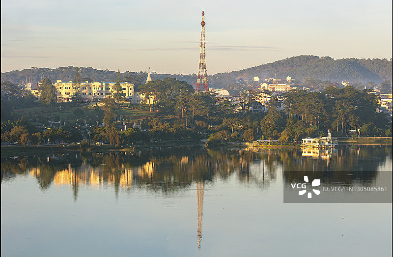 越南大叻市春香湖一角图片素材