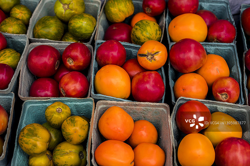 印第安纳州布卢明顿农贸市场出售的番茄图片素材