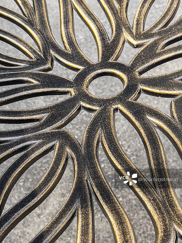 锻铁家具特写纹理抽象图案图片素材