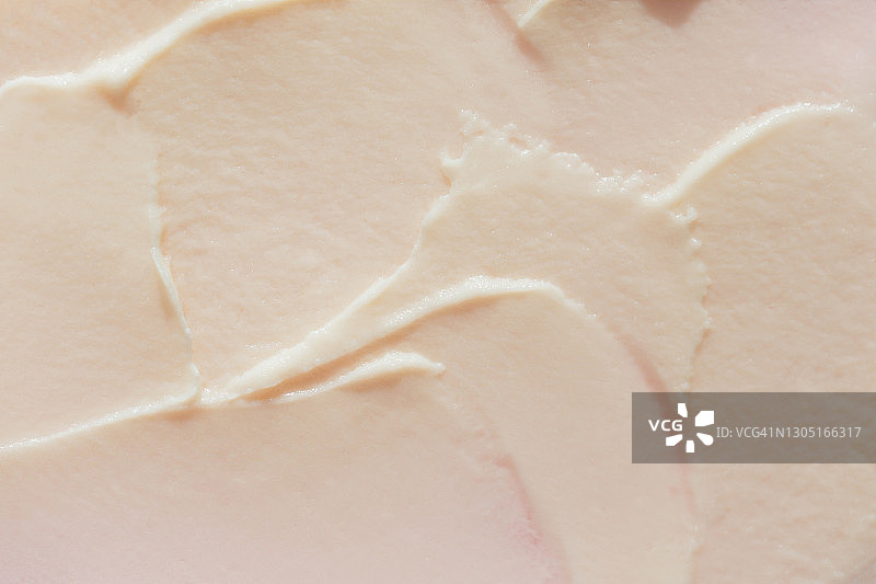 米色面霜质地：年度潮流美容护理化妆品banner，含文案空间图片素材