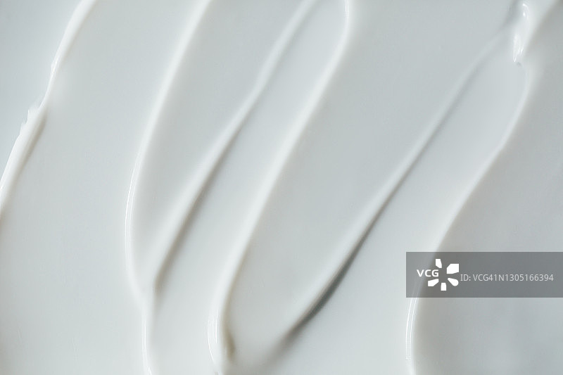 白色奶油质地：个人护理概念美妆banner图片素材