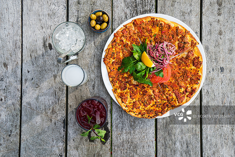 披萨俯视图图片素材