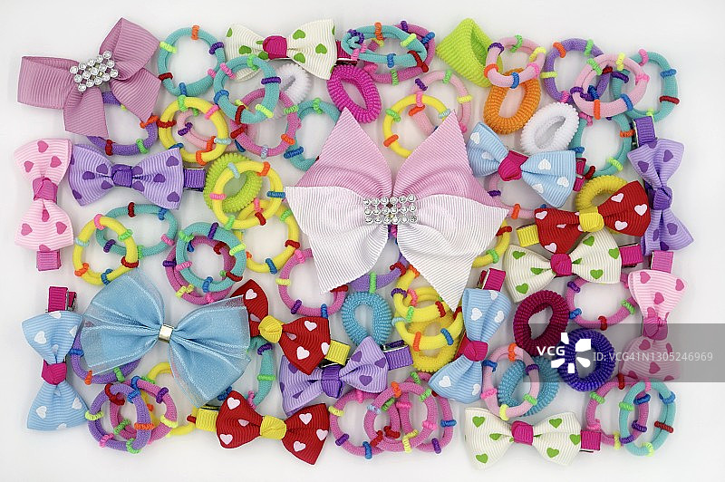 女孩发饰平铺展示图片素材