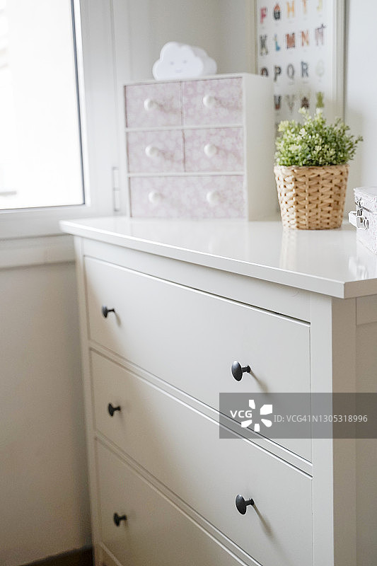 白色抽屉柜图片素材