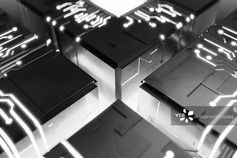 具有人工智能概念的未来计算机图片素材