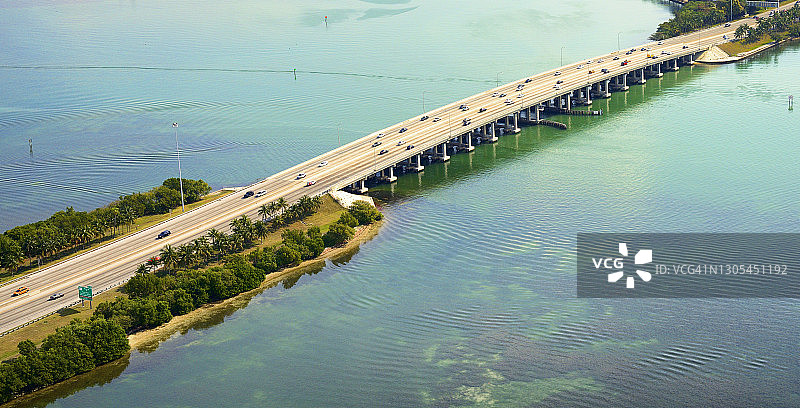 迈阿密比斯坎湾航拍图图片素材