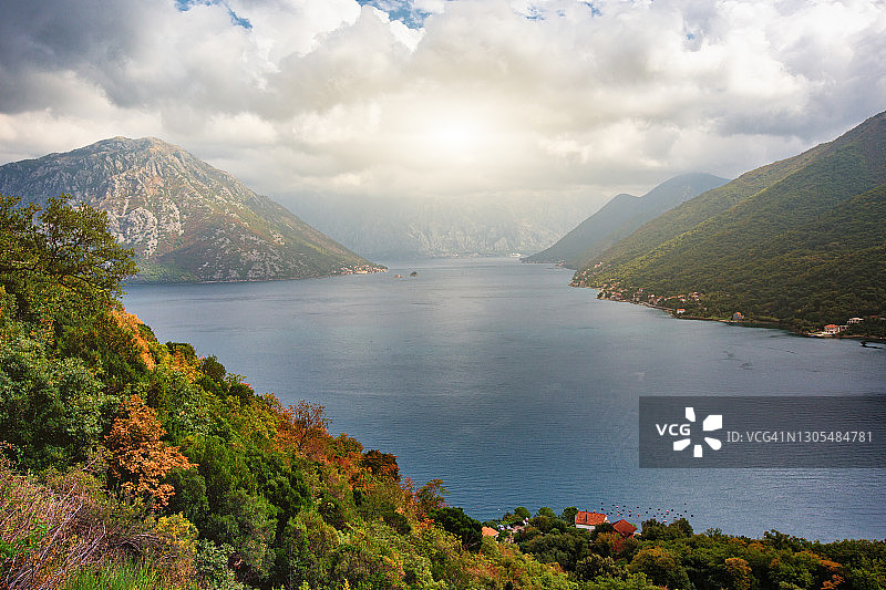 科托尔湾高处景观图片素材