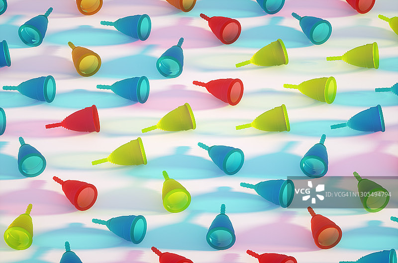 彩色月经杯图片素材