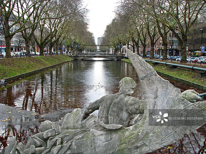 杜塞尔多夫国王大道运河图片素材