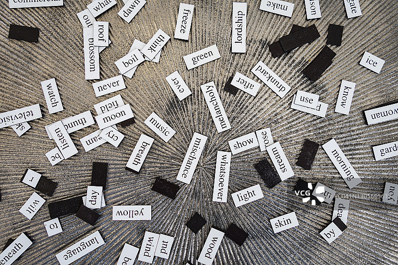 桌子上的文字图片素材