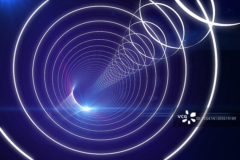抽象圆形数据隧道图片素材