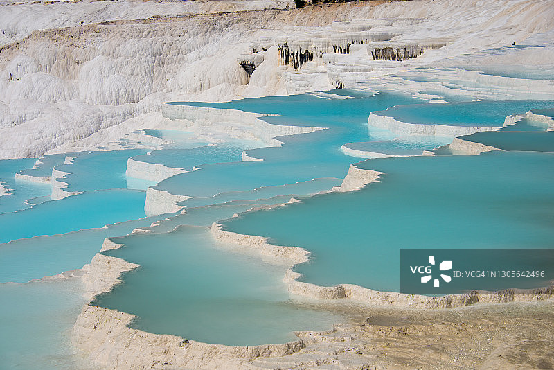 土耳其令人印象深刻的棉花堡图片素材