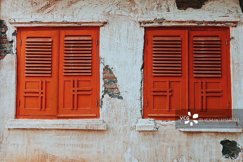 旧窗户的特写镜头图片素材