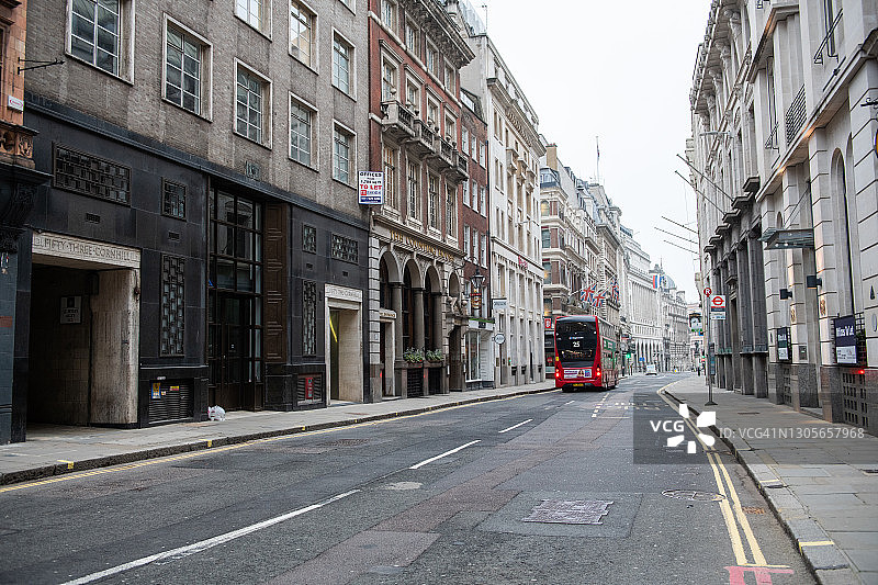 伦敦封锁期间空荡的街道图片素材