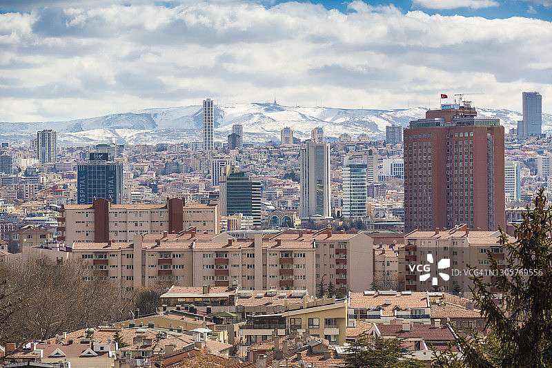 阳光明媚的冬日安卡拉首都景观图片素材