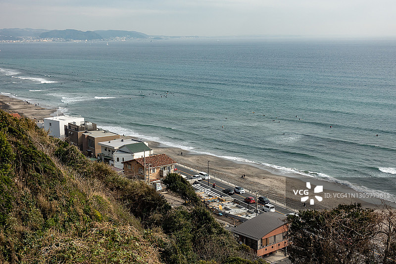 日本神奈川县的海边住宅区图片素材