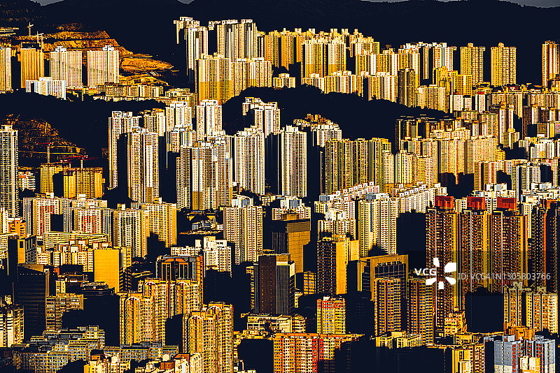 人口稠密的住宅区图片素材