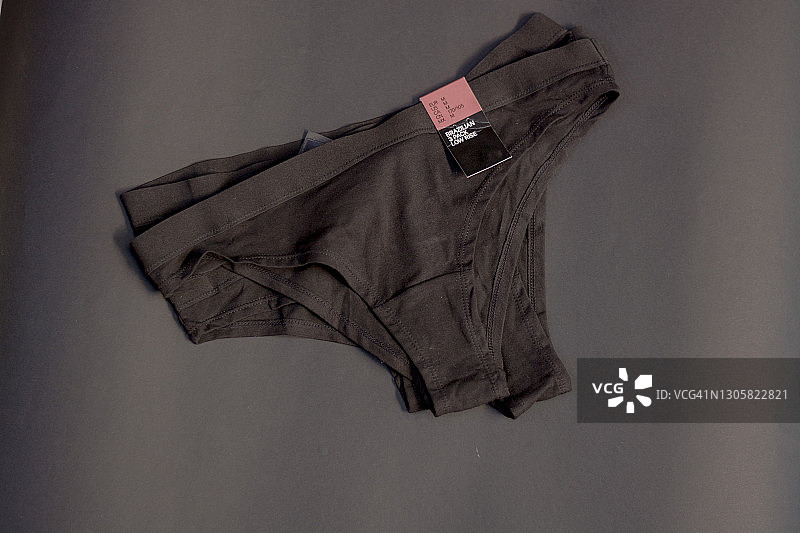 经典黑色纯棉女士内裤图片素材