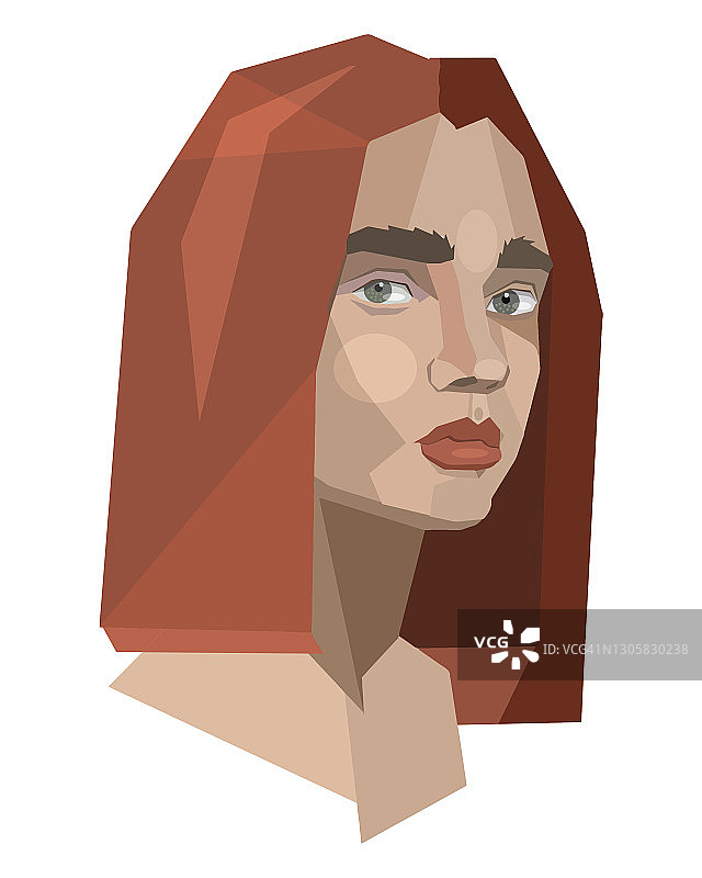 女人脸部插画图片素材