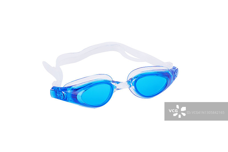 白色背景上隔离的游泳镜图片素材