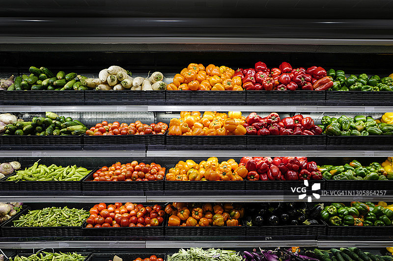 超市有机蔬菜货架图片素材