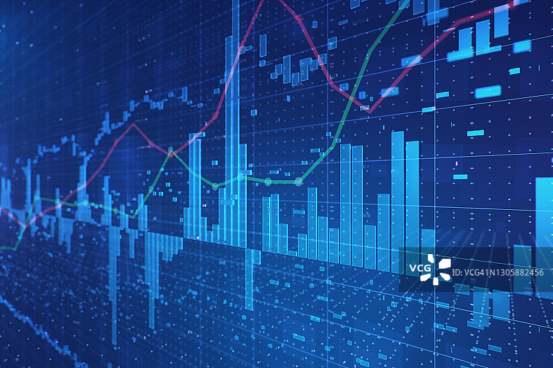 股市金融增长图表图片素材