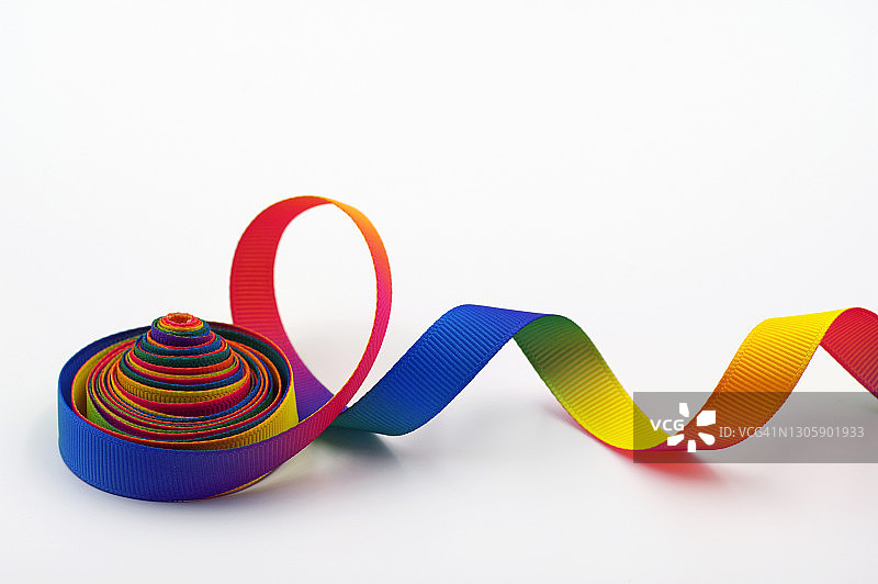 彩虹丝带图片素材