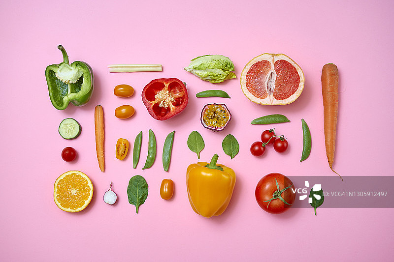 丰富多彩的纯素食品静物图片素材