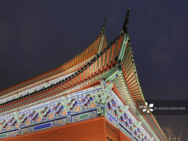 中国南京夫子庙古城夜景图片素材
