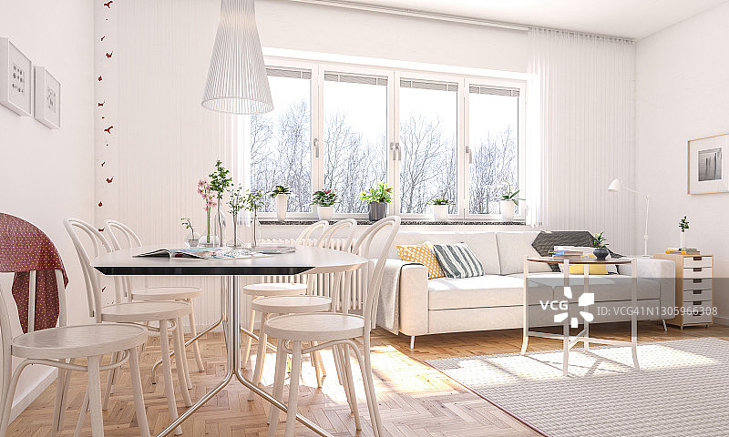 斯堪的纳维亚风格客厅图片素材