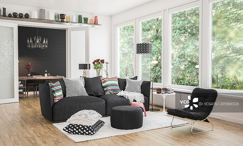 斯堪的纳维亚风格客厅图片素材