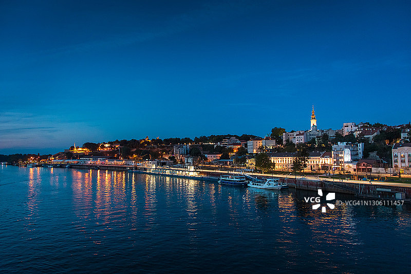 塞尔维亚首都贝尔格莱德地标天际线图片素材