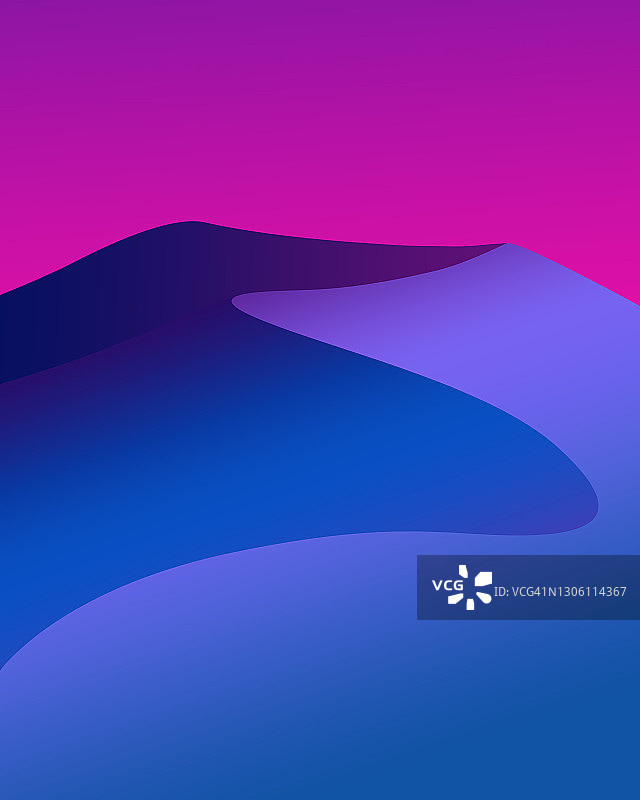 深色调死亡谷沙丘插画图片素材