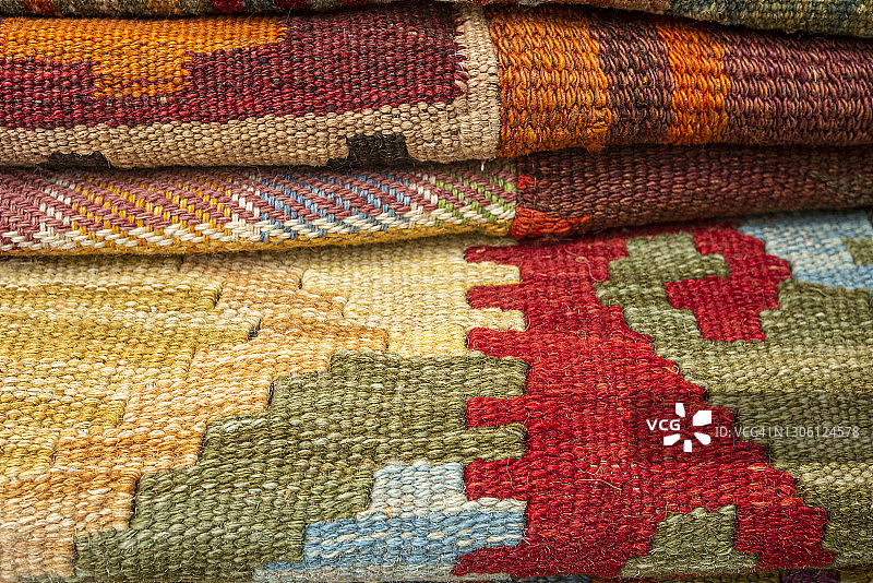 有图案的布料特写图片素材