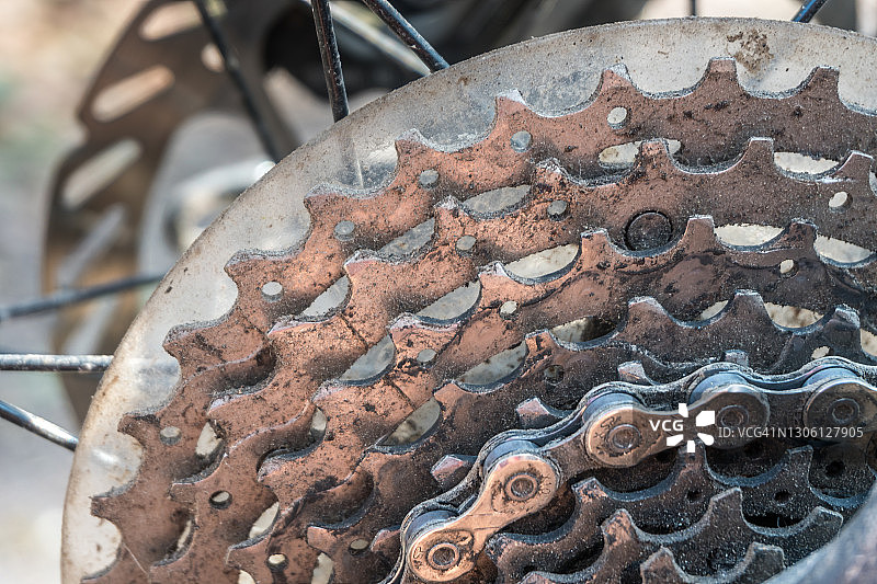 山地自行车飞轮特写图片素材