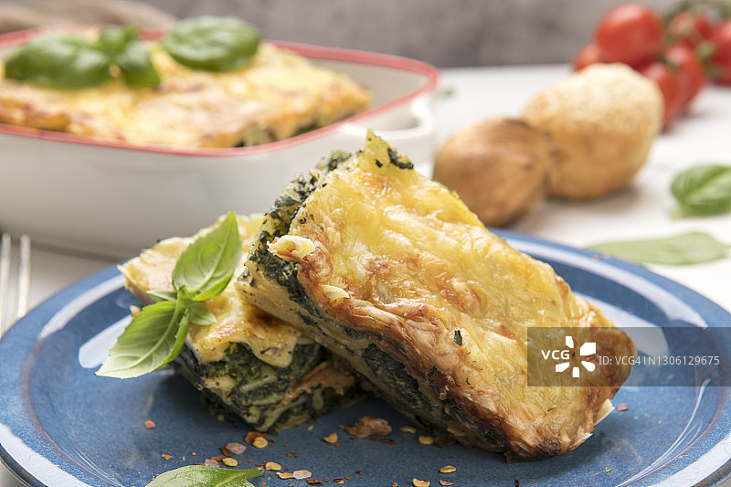 菠菜千层面图片素材