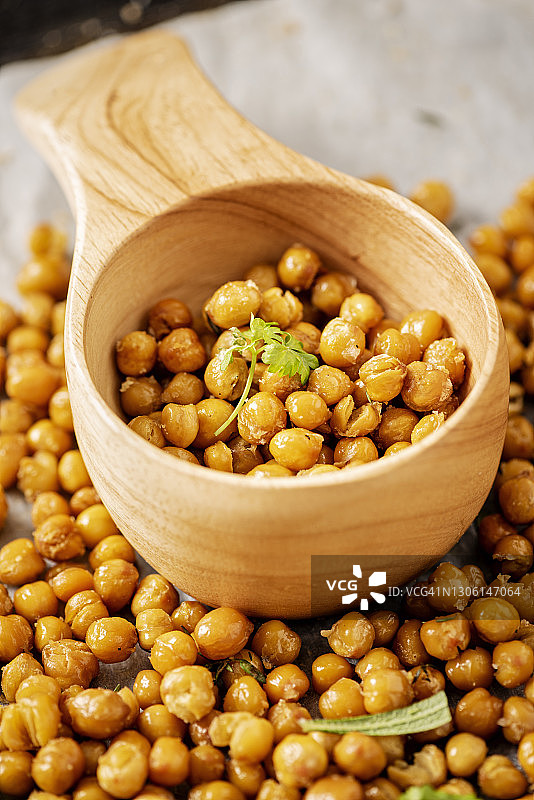 烤鹰嘴豆图片素材
