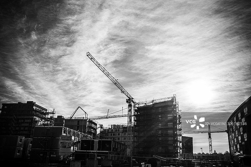 在建住宅楼图片素材