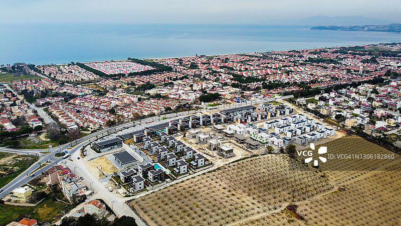 土耳其库萨达斯达武特拉尔航拍图片素材