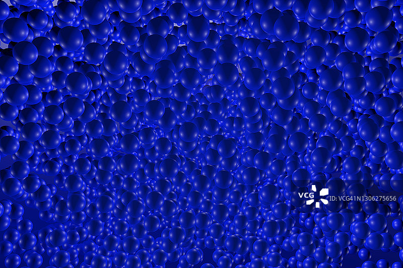 气球抽象蓝色背景3D球体构成图片素材