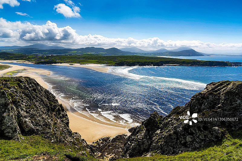 爱尔兰多尼戈尔郡的五指海滩图片素材