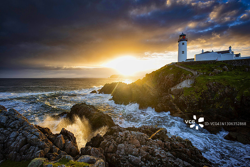 爱尔兰多尼戈尔郡的法纳德灯塔图片素材