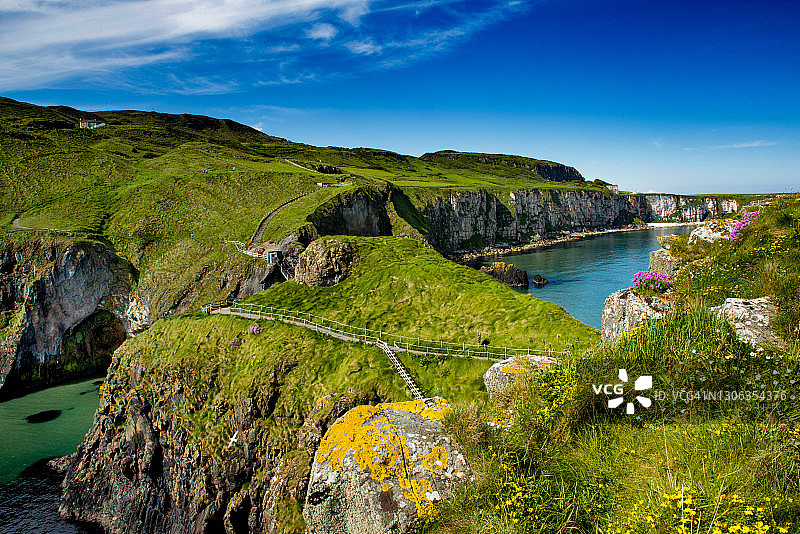 北爱尔兰北海岸的卡里克-里德索桥图片素材