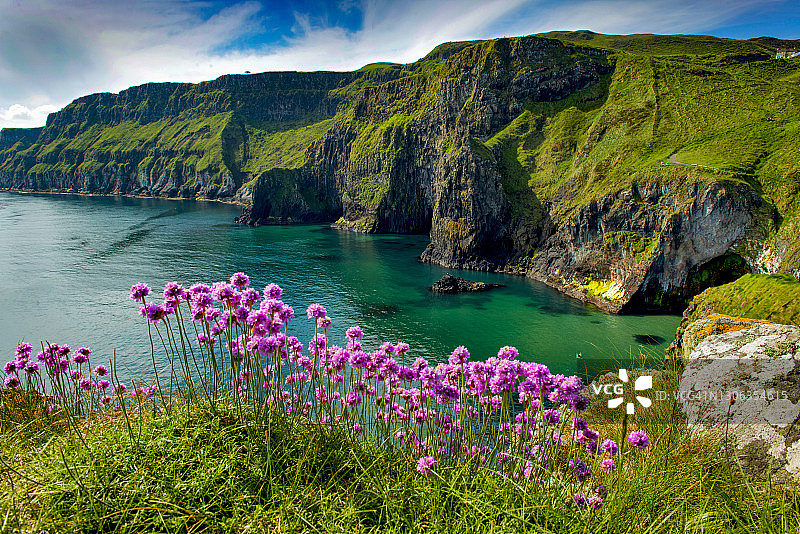 北爱尔兰北海岸的卡里克-里德索桥图片素材