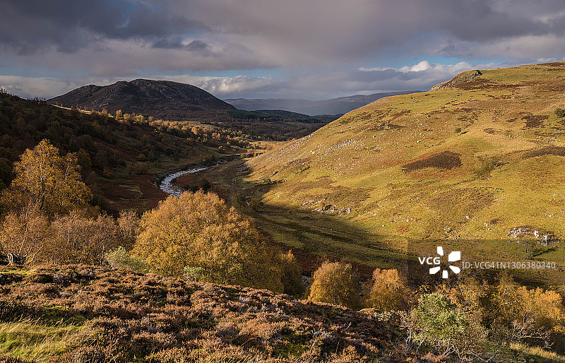 秋季的高地峡谷图片素材