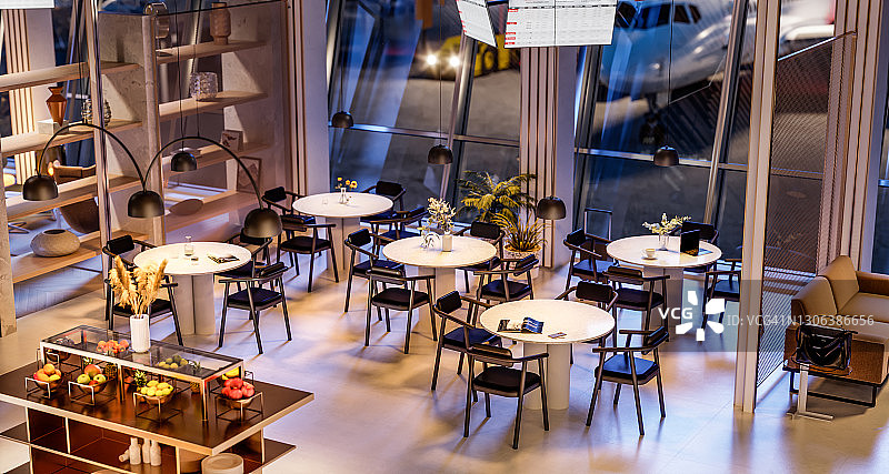 3D渲染的行政酒廊图片素材