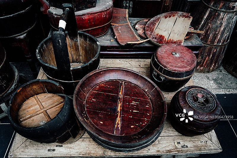 中国江苏无锡：中国古代木制品展览馆图片素材