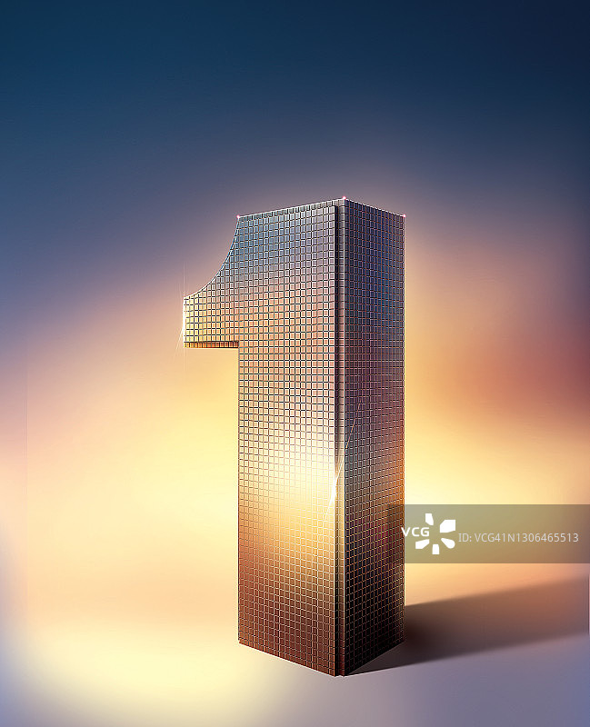 数字1，物体图片素材