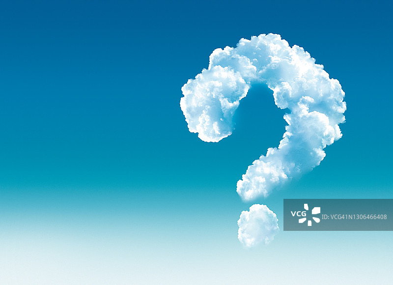 天空云彩问号图片素材